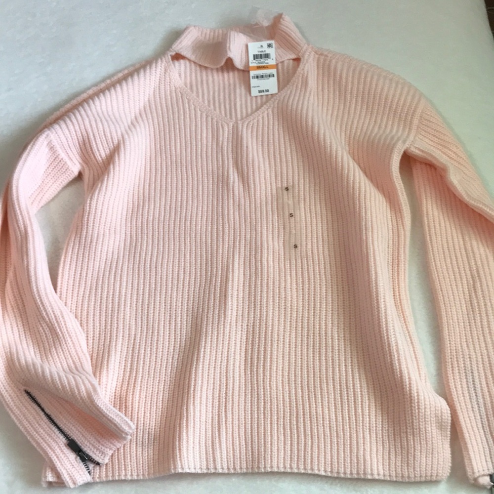 BarIII Baby Pink, Peach Sweater. Size Small
